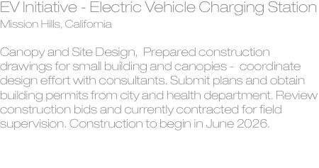 EV Initiative - Electric Vehicle Charging Station Mission Hills